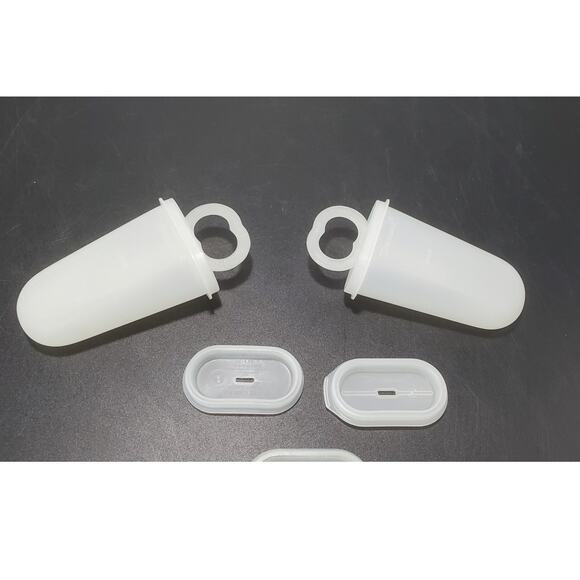 Vtg Tupperware Ice Tups Replacement Extras Popsicle Molds w Lids Sticks - Picture 2 of 3